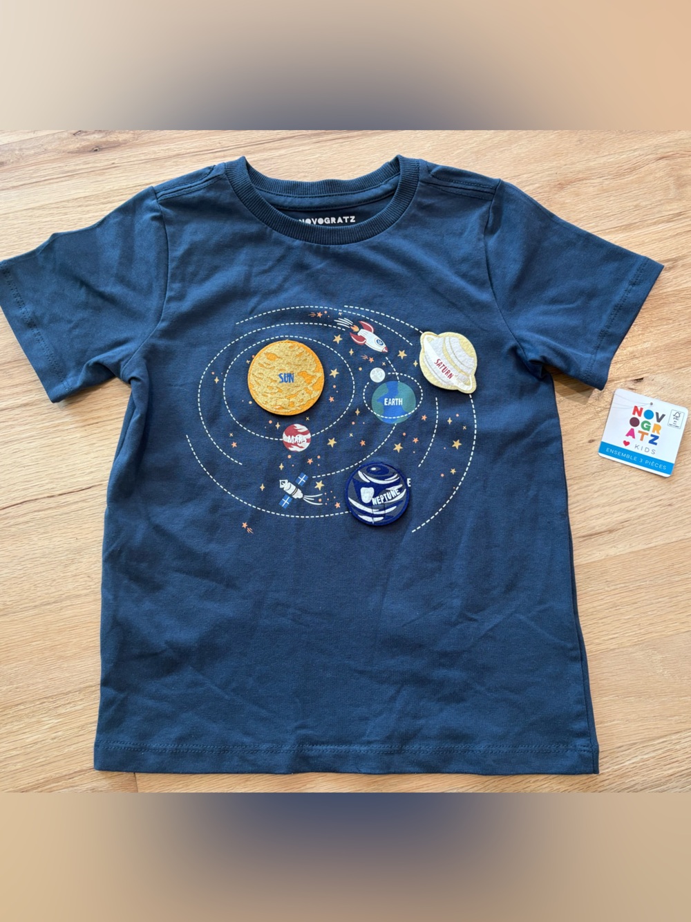 Novogratz Navy Toddler Solar System T-Shirt